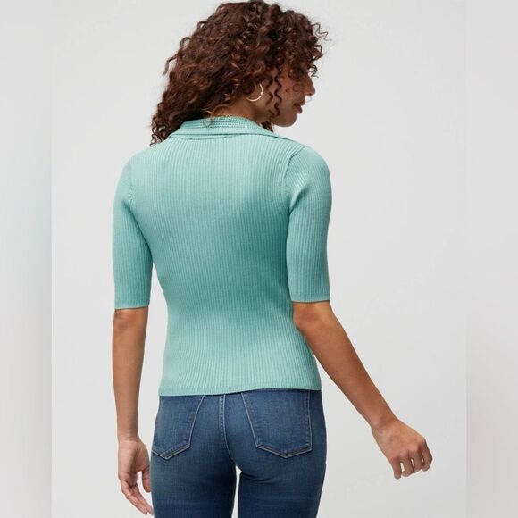 WHBM Elbow Sleeve Crochet Collar Pullover Sweater Size L - Picture 5 of 9